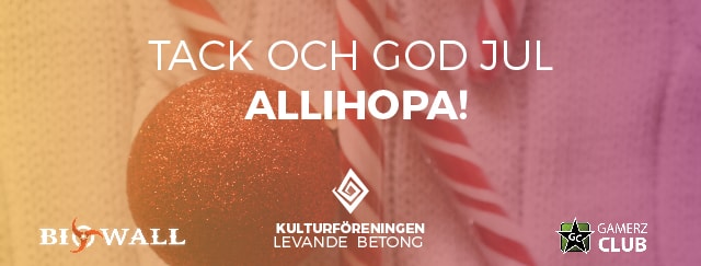 The same Christmas greeting in a long banner format, with the gradient over the whole image.