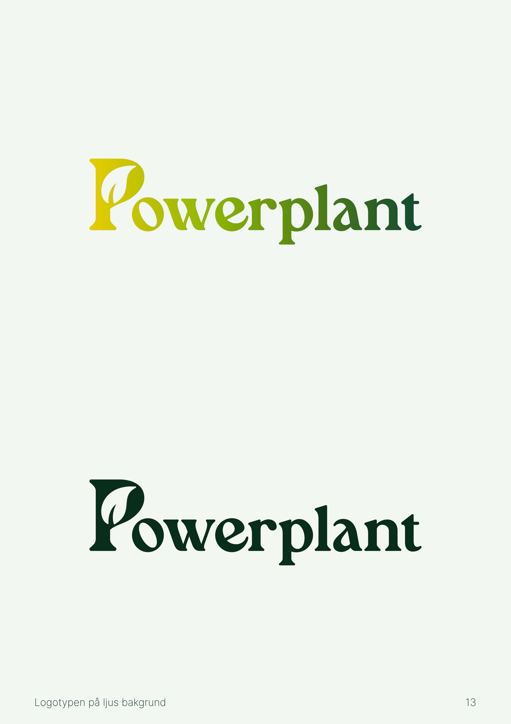 Manual page showing the logo twice on a light background, in colour at the top and in dark green below.